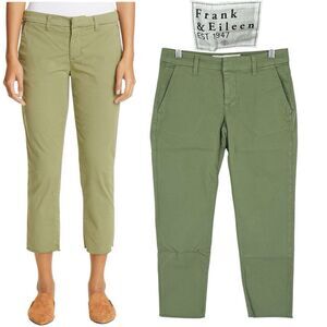 NWT Frank and Eileen Wicklow The Italian Twill Chino Pants Army Size 0 (29x25)